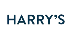 - The official logo for Harry's, featuring the word "HARRY'S" in a bold, dark blue sans-serif typeface on a plain white background.